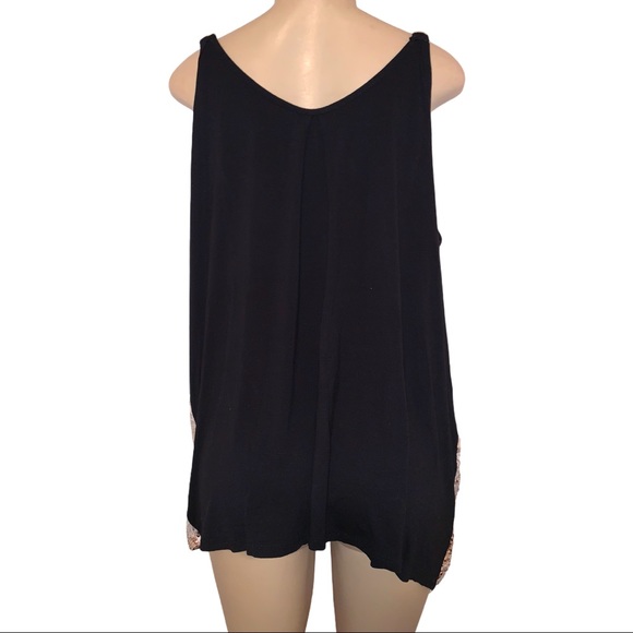 Pennington’s PLUS Embellished Sequin Silver Gold Black Sleeveless Blouse Top - Picture 5 of 6